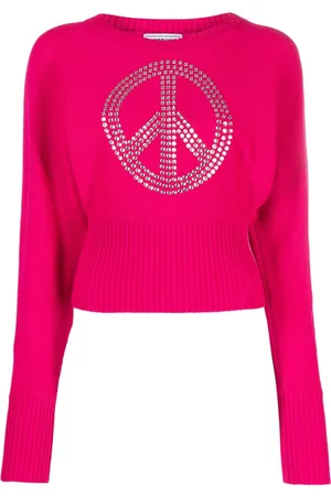 Moschino Rhinestone cropped jumper