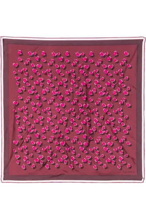 Gucci Hear-print organic silk scarf