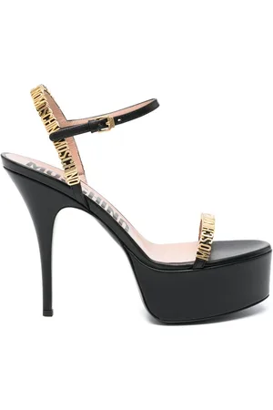 Moschino 140mm logo-plaque platform sandals
