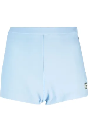 Sporty & Rich X Lacoste logo-patch mini shorts