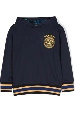 VERSACE Tartan Medusa cotton hoodie
