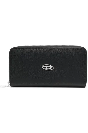 Diesel Continental Zip L logo-plaque leather wallet