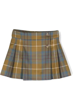 BONPOINT Check-print pleated skirt