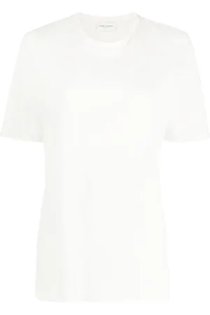 Saint Laurent Logo-embroidered cotton T-shirt