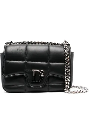 Dsquared2 Logo-plaque quilted crossbody bag