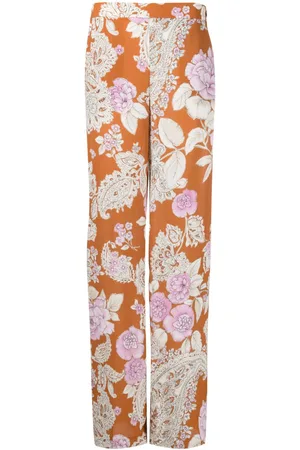 Twin-Set Floral-print wide-leg trousers