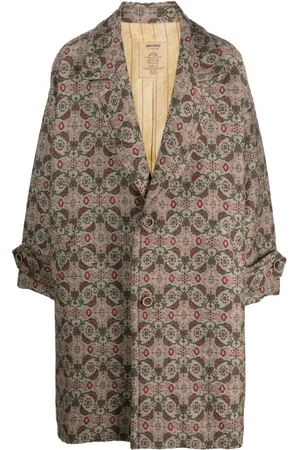 UMA WANG Graphic-print single-breasted coat