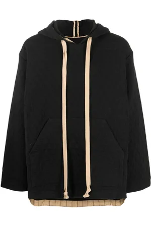 UMA WANG Quilted drawstring hoodie