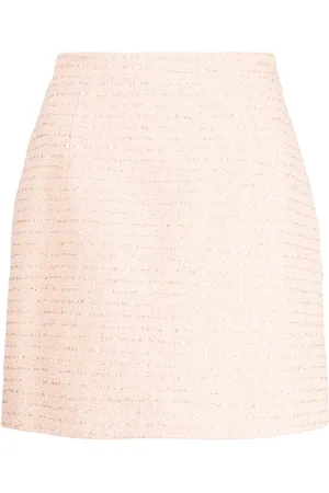 Alessandra Rich Sequin-embellished tweed miniskirt