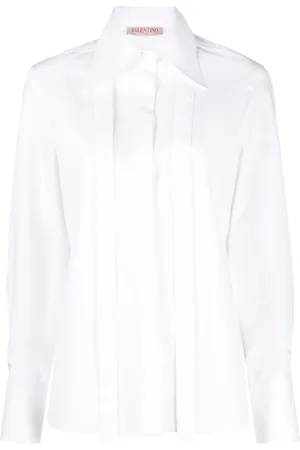 VALENTINO GARAVANI Scarf-detail cotton poplin shirt