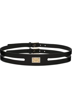 Dolce & Gabbana Logo-plaque double-strap belt