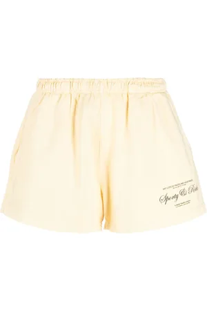 Sporty & Rich Logo-print cotton mini shorts