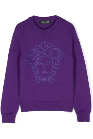 VERSACE Medusa Head motif-embroidered jumper