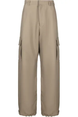 OFF-WHITE Ow Emb Drill wide-leg cargo trousers