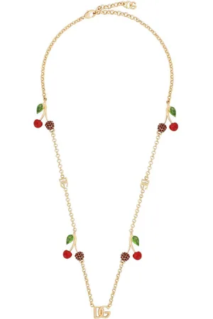 Dolce & Gabbana DG logo crystal-embellished necklace