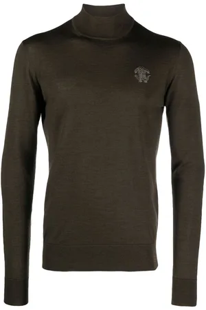 Roberto Cavalli Logo-appliqué roll-neck jumper
