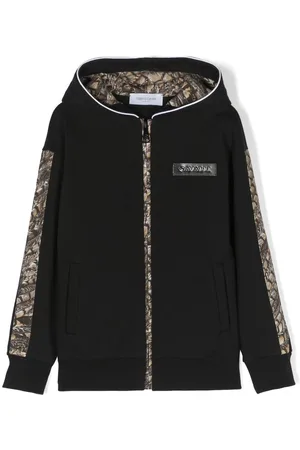 Roberto Cavalli Logo-plaque zip-up hoodie