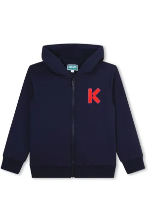 Kenzo Logo-patch zip-up hoodie