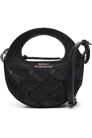 Sarah Chofakian Martha logo-print leather bag