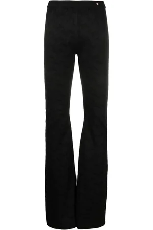 VERSACE Greca-knit flared trousers
