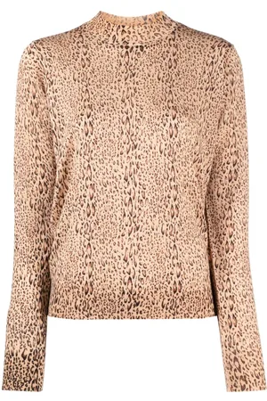 Twin-Set Leopard-print fine-knit jumper