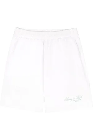 Sporty & Rich Logo-print cotton track shorts