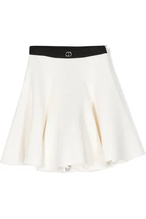 Twin-Set Logo-plaque flared skirt