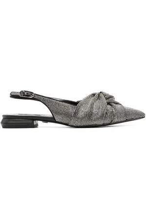Roberto Cavalli Crystal-embellished slingback ballerinas