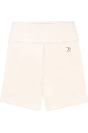 Sporty & Rich Logo-print yoke-waist track shorts
