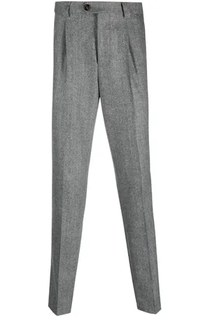 Brunello Cucinelli Pressed-crease virgin wool trousers