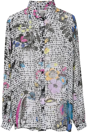 AMIR SLAMA Graphic-print silk shirt