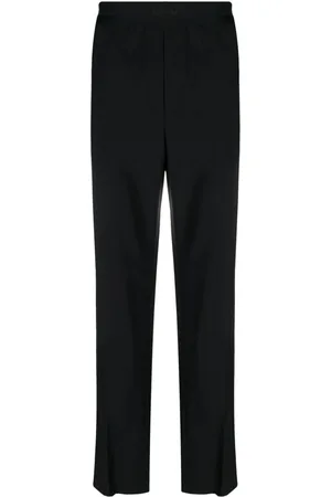 Msgm Logo-waistband straight-leg trousers