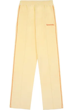 Sporty & Rich Logo-embroidered terrycloth track pants