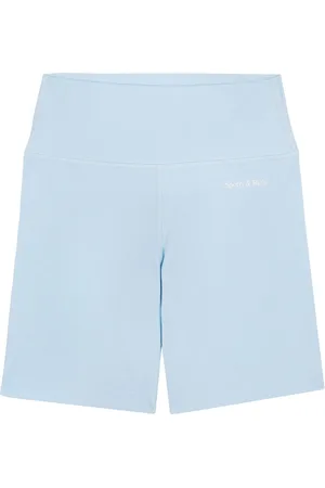 Sporty & Rich Logo-print elasticated-waistband biker shorts