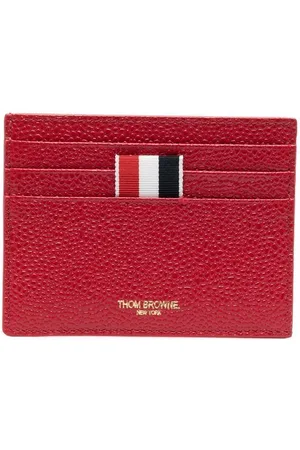 Thom Browne Pebbled-leather card holder