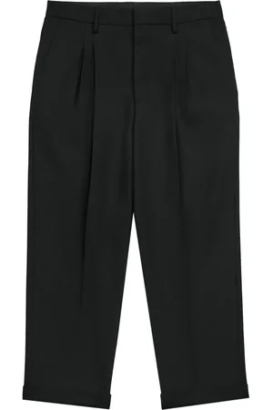 Ami Box-pleated cropped trousers
