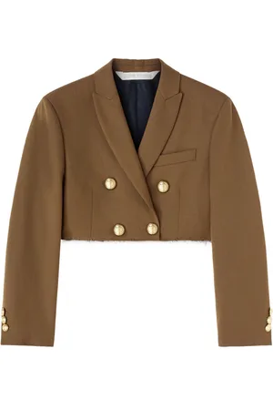 Palm Angels Double-breasted cropped blazer