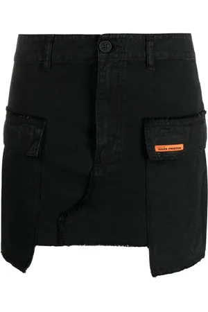 Heron Preston Rebuilt denim cargo skirt