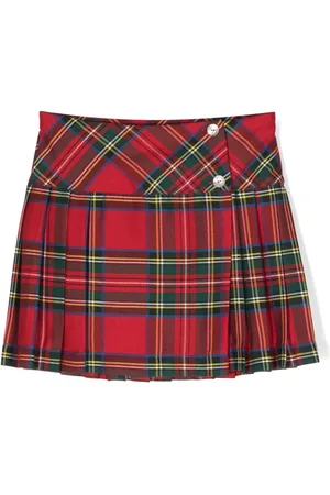 SIOLA Tartan-print pleated skirt