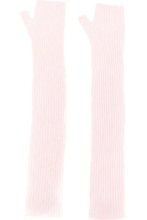 Barrie Long knit fingerless gloves