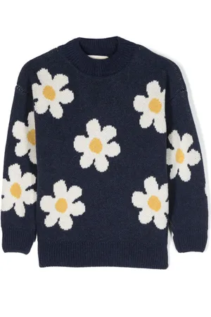 Bobo Choses Big Flower intarsia-knit jumper