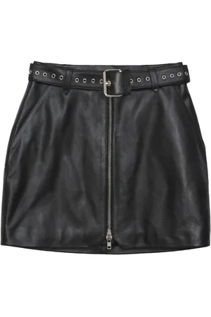ANINE BING Ana leather straight skirt