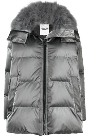 YVES SALOMON Hooded zip-up quilted down coat