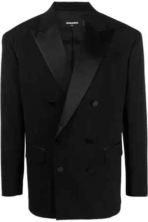 Dsquared2 Double-breasted silk-lapels blazer