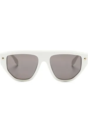 Alexander McQueen Stud-detail oval-frame sunglasses