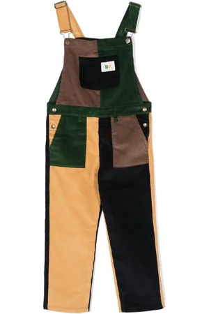 Bobo Choses Colour-block corduroy dungarees