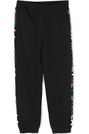 Stella McCartney Logo tape cotton-blend track pants
