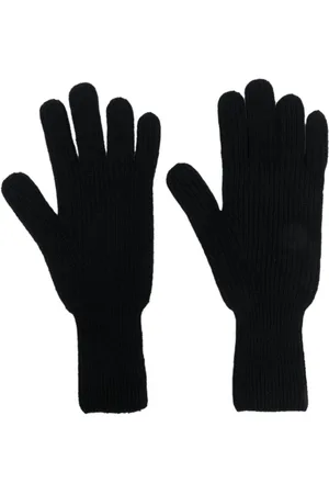 Barrie Intarsia-knit cashmere gloves