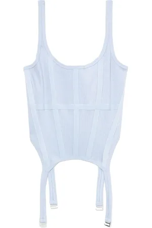 DION LEE Panelled-design cotton top