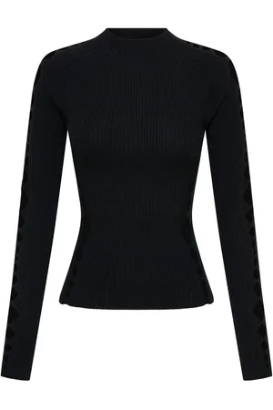DION LEE Snake Diamond Skivvy wool jumper